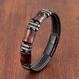 Stylish Tiger's Eye Natural Stone Leather Bracelet for Women | Unique Handmade Jewelry