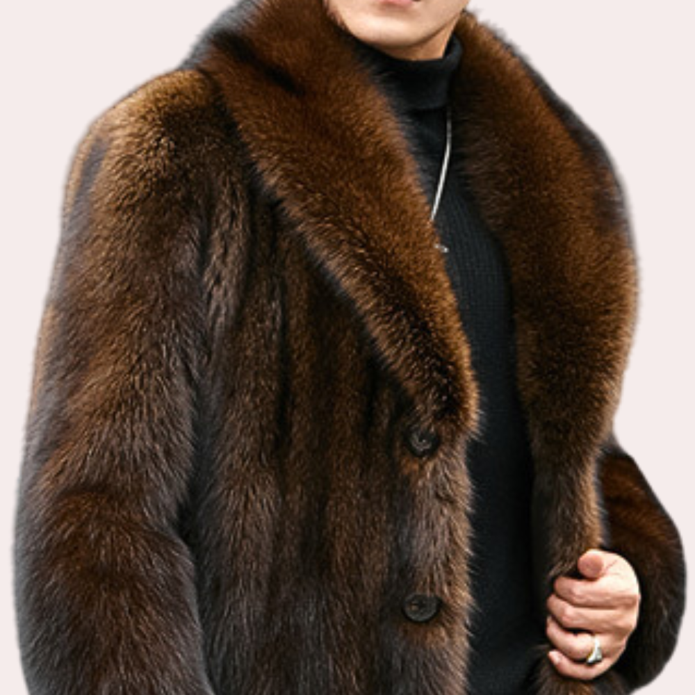 Timeless Men's Coat with Fur Look - Jules