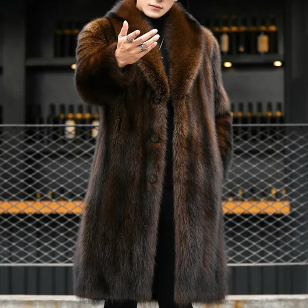 Timeless Men's Coat with Fur Look - Jules