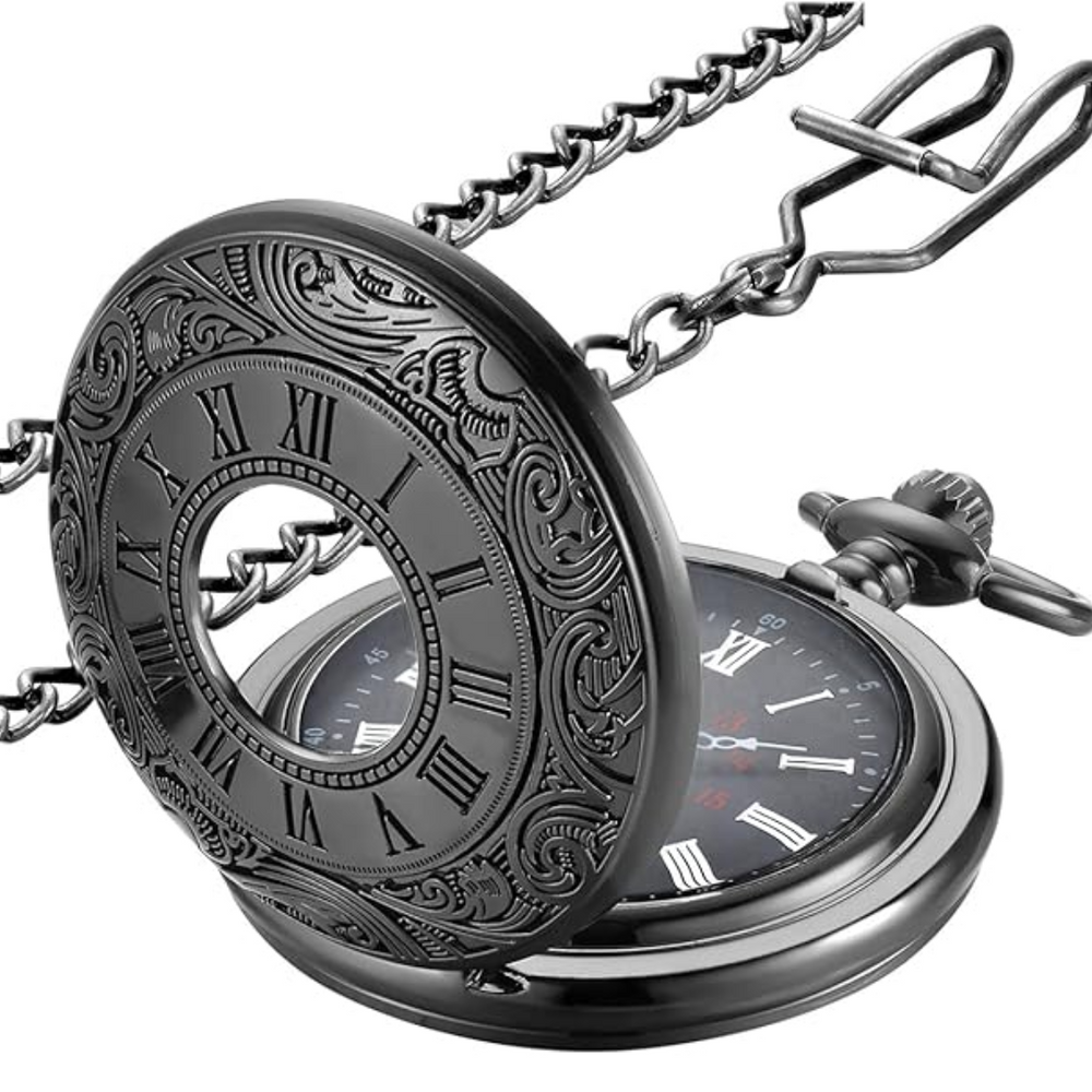 Kevin Timeless Vintage Pocket Watch - Classic Mechanical Design, Elegant Gift for Men & Women