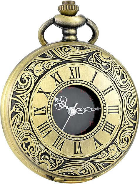 Kevin Timeless Vintage Pocket Watch - Classic Mechanical Design, Elegant Gift for Men & Women