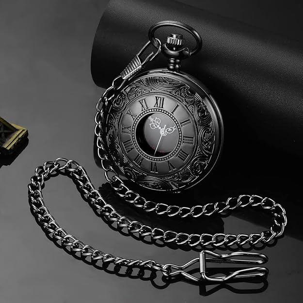 Kevin Timeless Vintage Pocket Watch - Classic Mechanical Design, Elegant Gift for Men & Women
