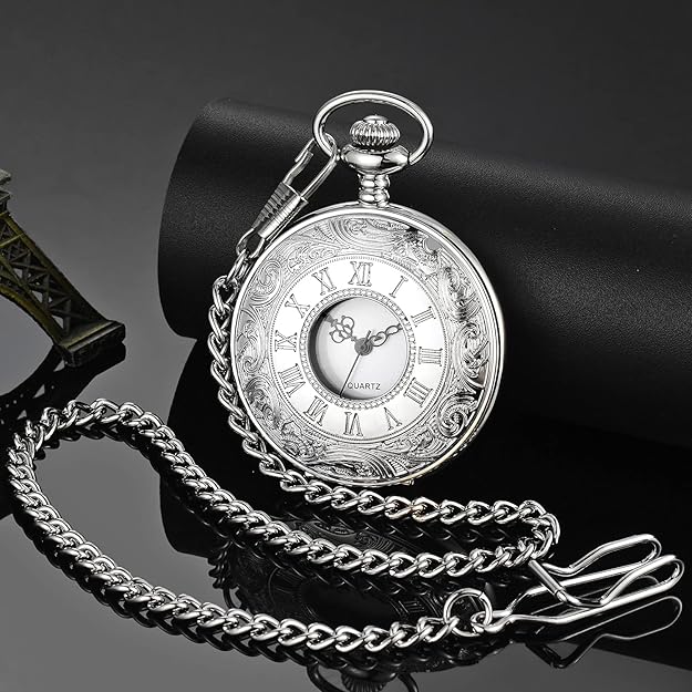 Kevin Timeless Vintage Pocket Watch - Classic Mechanical Design, Elegant Gift for Men & Women