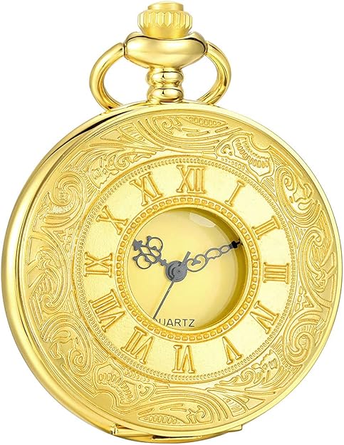 Kevin Timeless Vintage Pocket Watch - Classic Mechanical Design, Elegant Gift for Men & Women