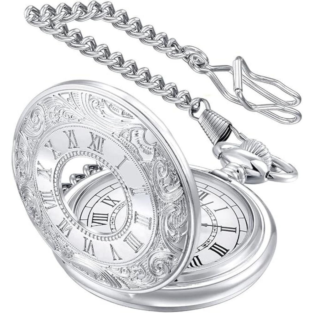 Kevin Timeless Vintage Pocket Watch - Classic Mechanical Design, Elegant Gift for Men & Women