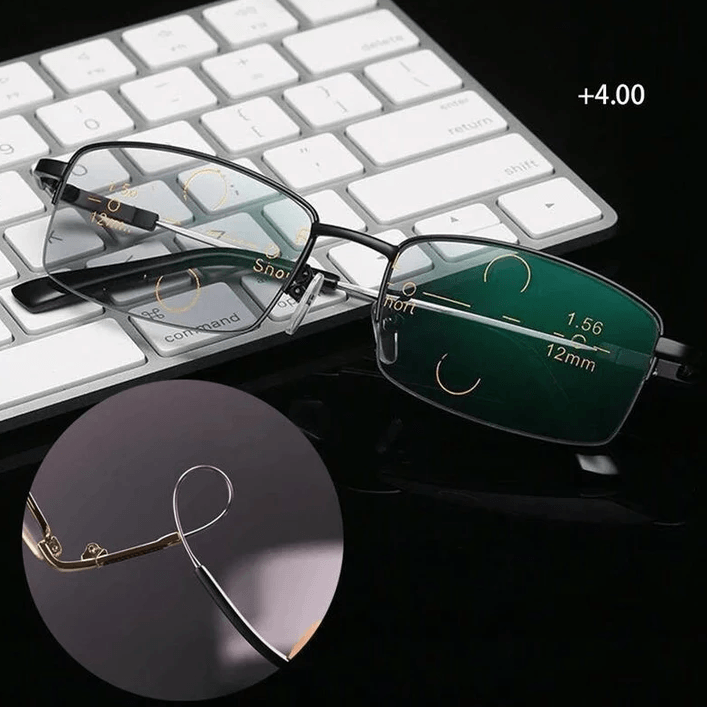 Titanium Progressive Glasses for Clear Distance & Near Vision - Lightweight, Durable, and Stylish Eyewear