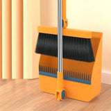 Self-Cleaning Broom & Dustpan Set – Height-Adjustable Handle, 360° Swivel Head & Dust Trap