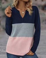Casual Women's Sweater with Color Block – Noëlle - 4