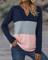 Casual Women's Sweater with Color Block – Noëlle - 5