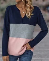Casual Women's Sweater with Color Block – Noëlle - 6