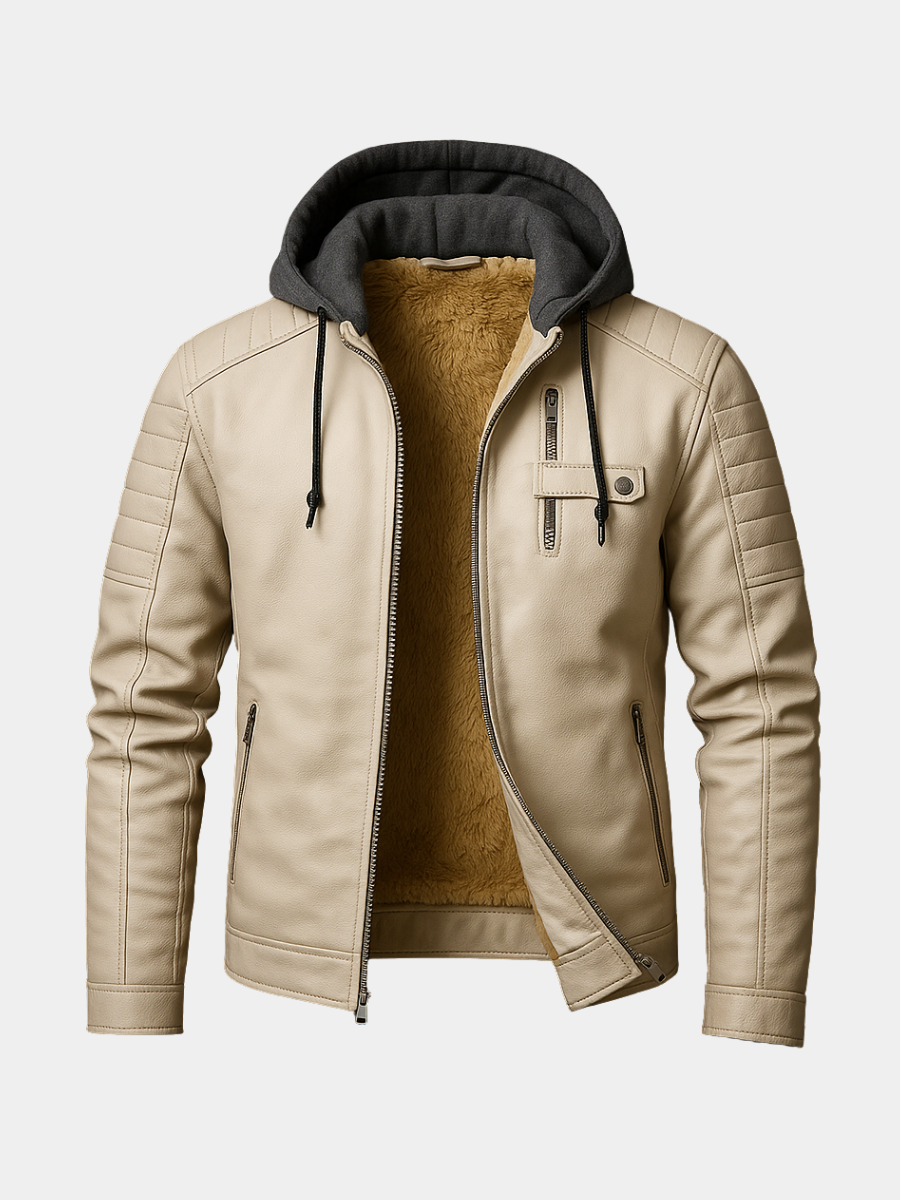Men's hooded coat, view 1
