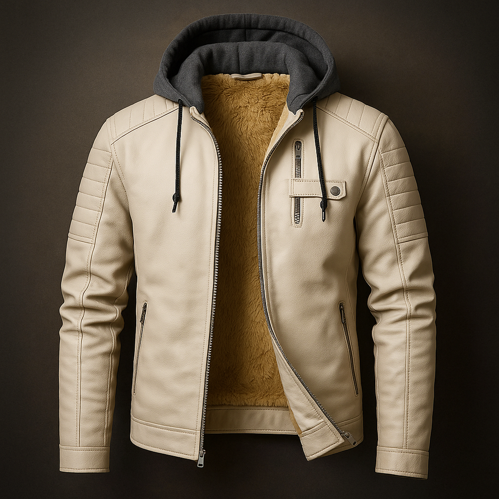 Men's hooded coat, view 2