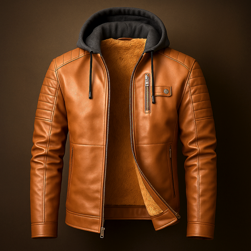 Men's hooded coat, view 3