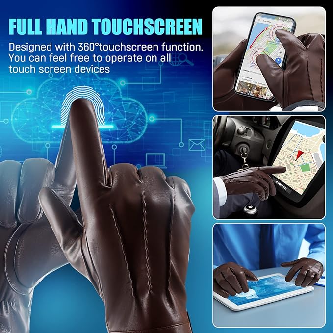 Julien Touchscreen Winter Gloves with Luxurious Cashmere Lining - Warm & Stylish