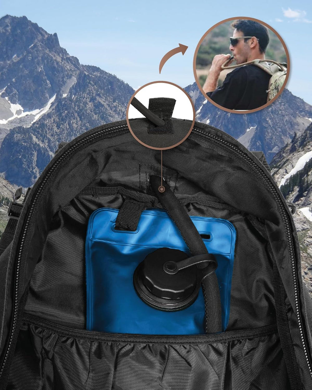 35L Tactical Outdoor Backpack with Molle System & Laptop Compartment - Durable, Water-Resistant, Ideal for Hiking, Camping, and Travel
