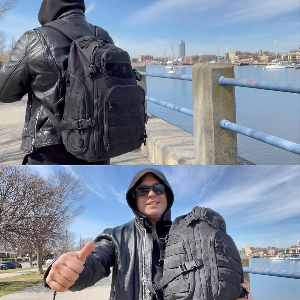 35L Tactical Outdoor Backpack with Molle System & Laptop Compartment - Durable, Water-Resistant, Ideal for Hiking, Camping, and Travel