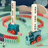 Domino Kids Train Toy Automatic Building Set Sound Light