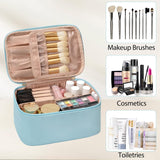 Compact Travel Makeup Organizer with Adjustable Dividers - Perfect for On-the-Go Beauty Essentials