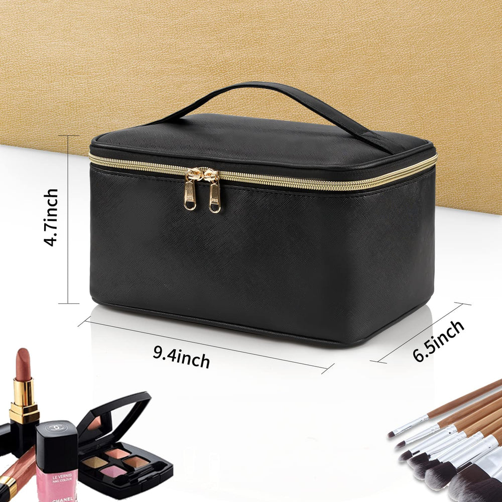 Compact Travel Makeup Organizer with Adjustable Dividers - Perfect for On-the-Go Beauty Essentials