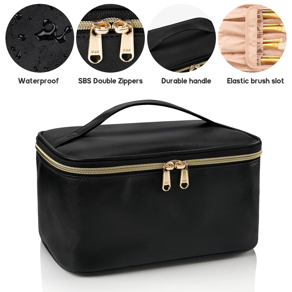 Compact Travel Makeup Organizer with Adjustable Dividers - Perfect for On-the-Go Beauty Essentials