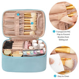 Compact Travel Makeup Organizer with Adjustable Dividers - Perfect for On-the-Go Beauty Essentials