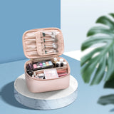 Compact Travel Makeup Organizer with Adjustable Dividers - Perfect for On-the-Go Beauty Essentials