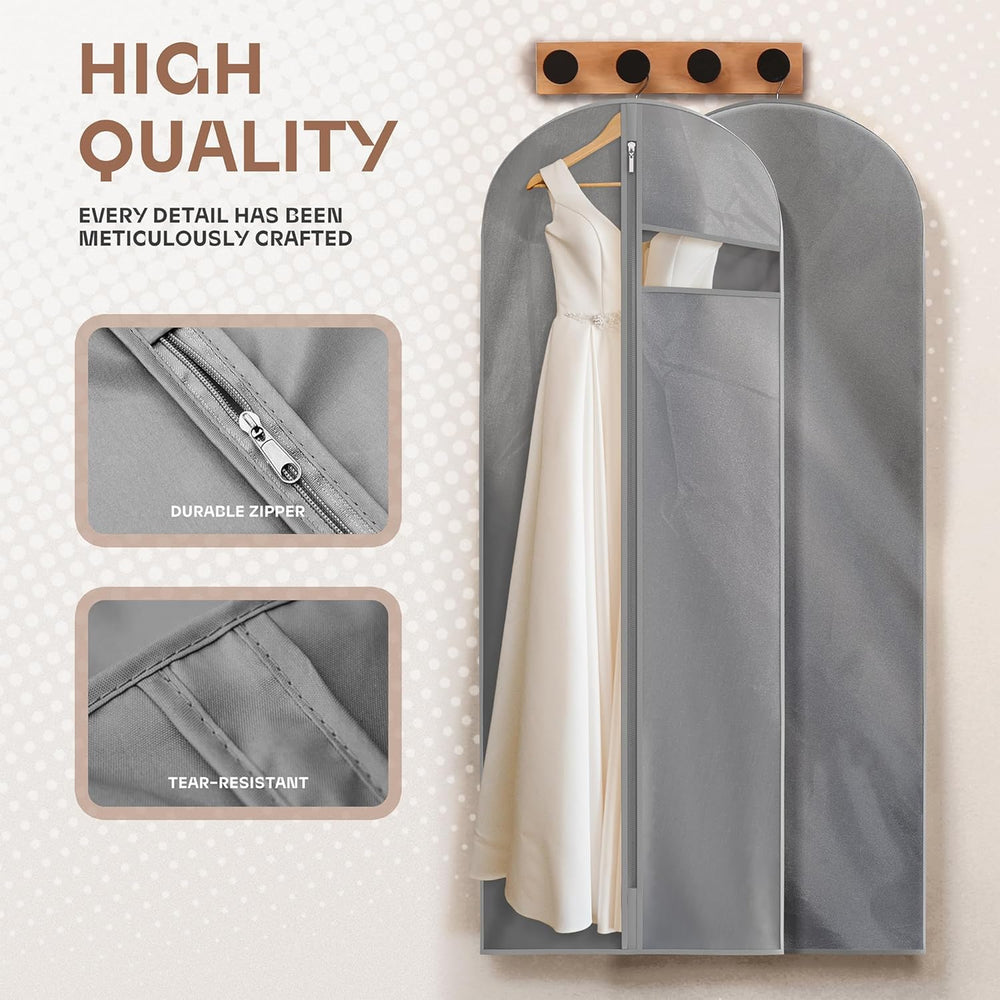 Premium Heavy-Duty Travel Garment Bag with Clear Window & Multiple Accessory Pockets - Ideal for Business & Leisure Trips