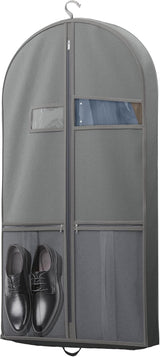 Premium Heavy-Duty Travel Garment Bag with Clear Window & Multiple Accessory Pockets - Ideal for Business & Leisure Trips