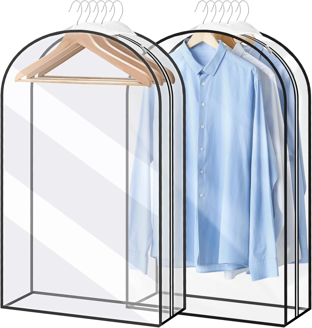 Premium Heavy-Duty Travel Garment Bag with Clear Window & Multiple Accessory Pockets - Ideal for Business & Leisure Trips