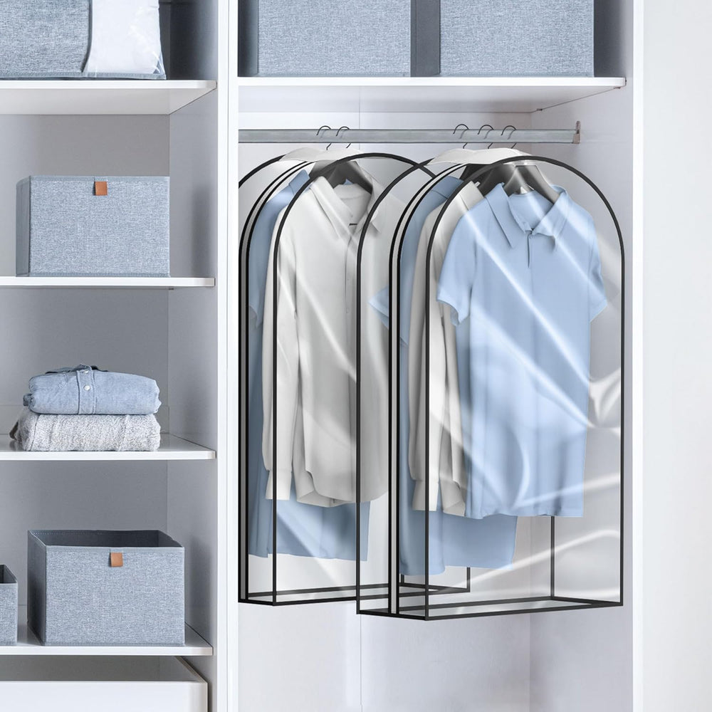 Premium Heavy-Duty Travel Garment Bag with Clear Window & Multiple Accessory Pockets - Ideal for Business & Leisure Trips