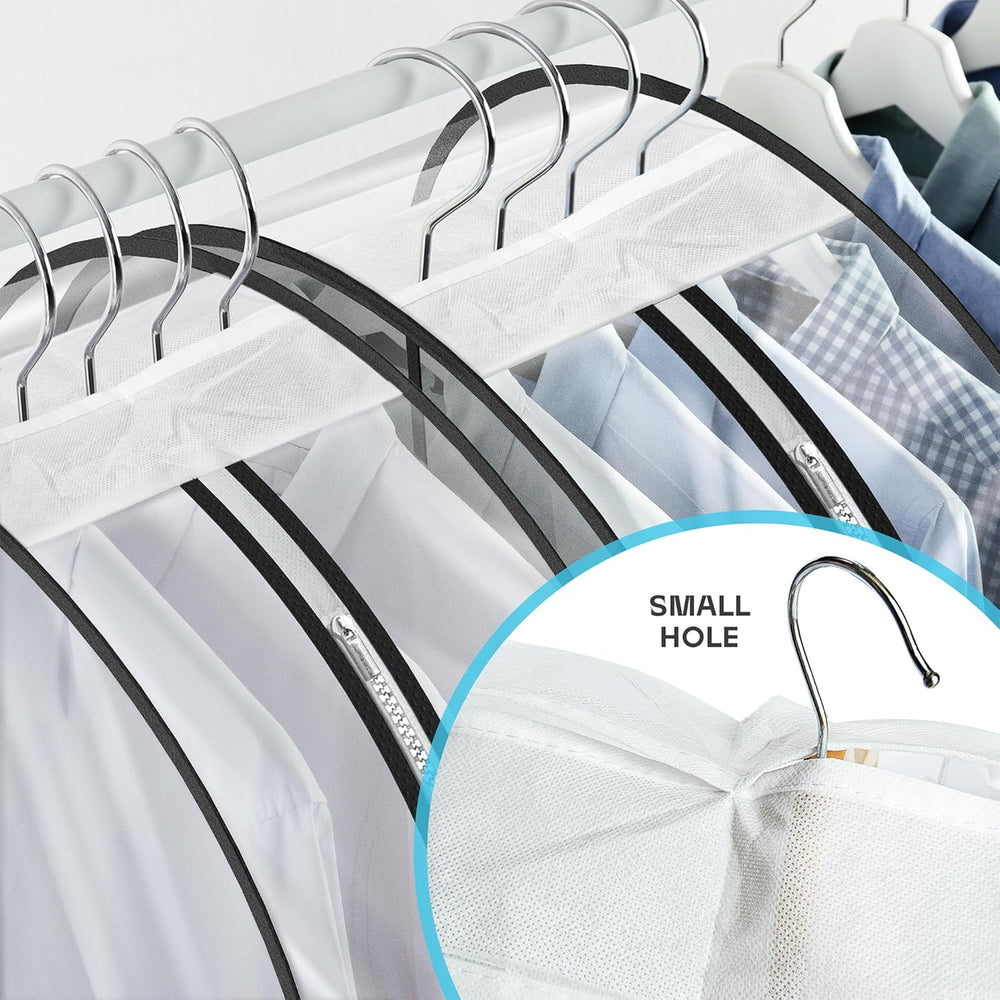 Premium Heavy-Duty Travel Garment Bag with Clear Window & Multiple Accessory Pockets - Ideal for Business & Leisure Trips