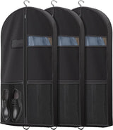 Premium Heavy-Duty Travel Garment Bag with Clear Window & Multiple Accessory Pockets - Ideal for Business & Leisure Trips