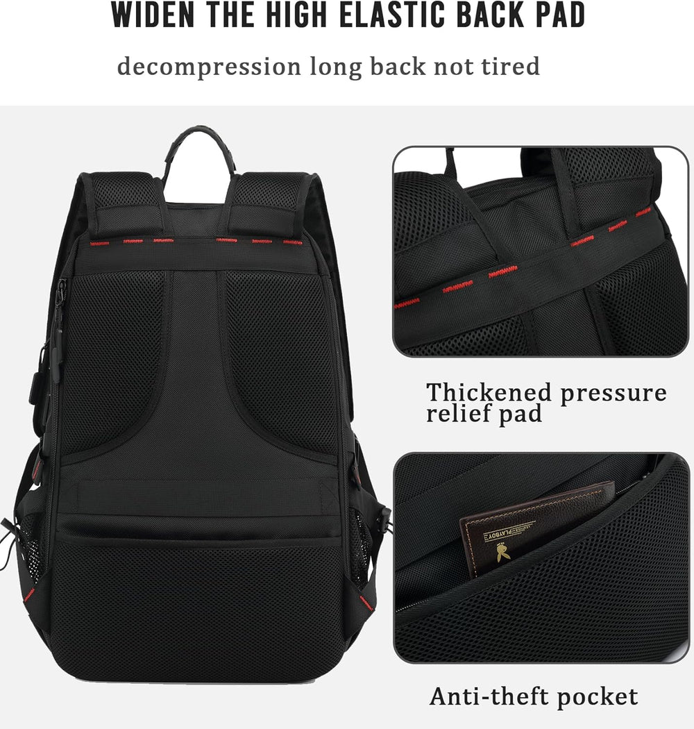 60L Waterproof Travel Laptop Backpack with USB Charging Port & Dedicated Shoe Compartment - Ideal for Hiking, Camping, and Daily Use