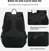 60L Waterproof Travel Backpack with USB Port & Shoe Compartment