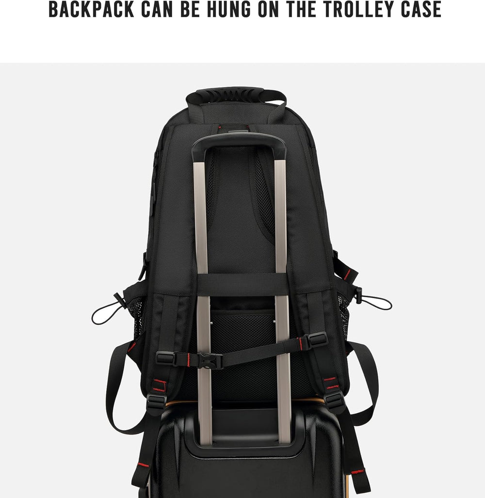 60L Waterproof Travel Backpack with USB Port & Shoe Compartment