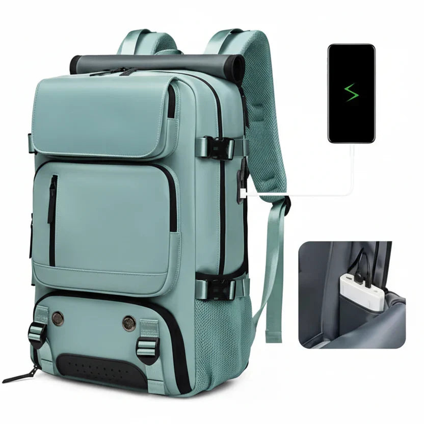Enhanced Product Title: **TRAVELMAX Large Waterproof Backpack with USB Charging Port - Durable, Stylish, and Versatile for Travel, Hiking, and Daily Use**