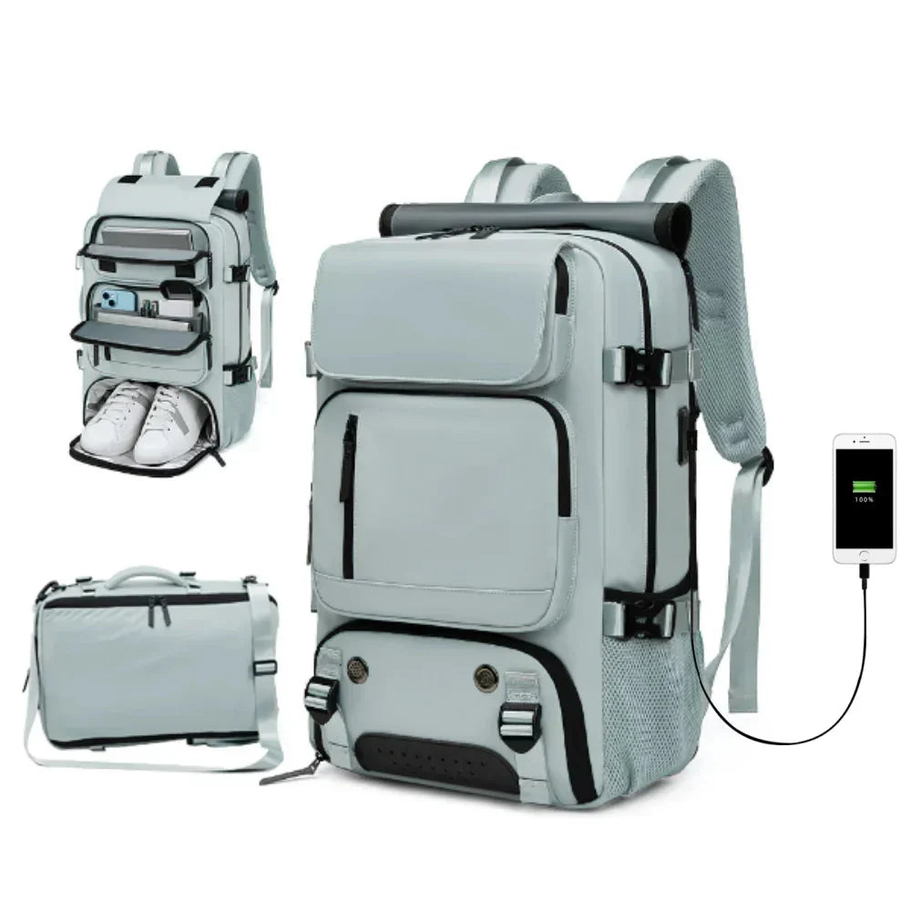 Enhanced Product Title: **TRAVELMAX Large Waterproof Backpack with USB Charging Port - Durable, Stylish, and Versatile for Travel, Hiking, and Daily Use**