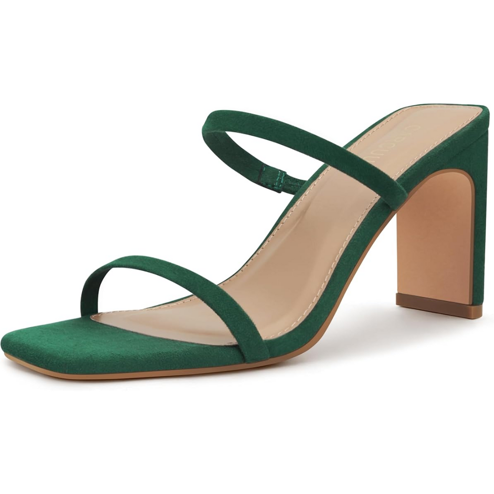Stylish Eline Square Toe Block Heels - Trendy Women's Footwear for Comfort & Fashion