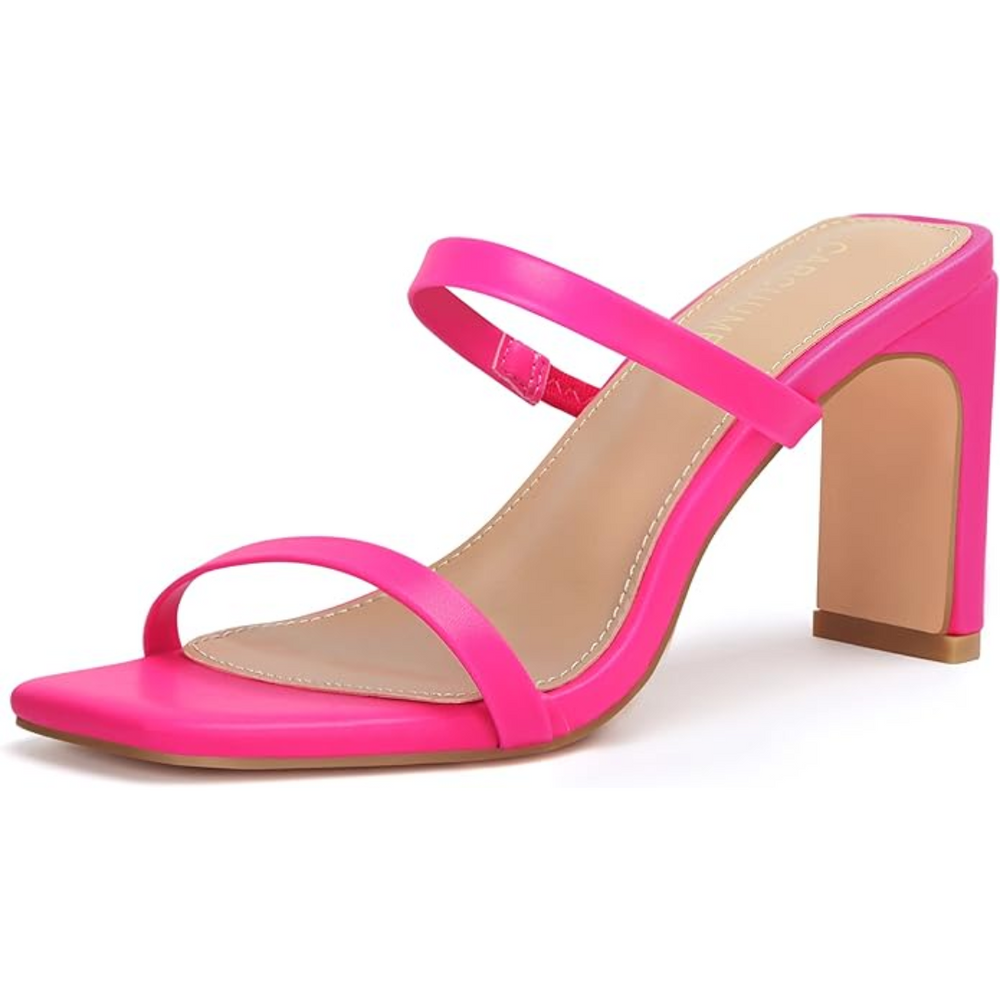 Stylish Eline Square Toe Block Heels - Trendy Women's Footwear for Comfort & Fashion