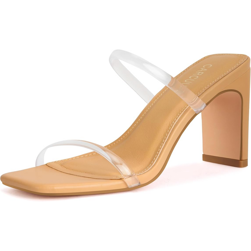 Stylish Eline Square Toe Block Heels - Trendy Women's Footwear for Comfort & Fashion