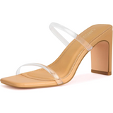 Stylish Eline Square Toe Block Heels - Trendy Women's Footwear for Comfort & Fashion