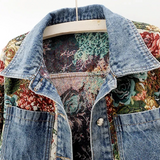Trendy Flower Denim Jacket for Women - Amaline
