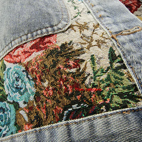 Trendy Flower Denim Jacket for Women - Amaline