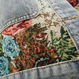 Trendy Flower Denim Jacket for Women - Amaline