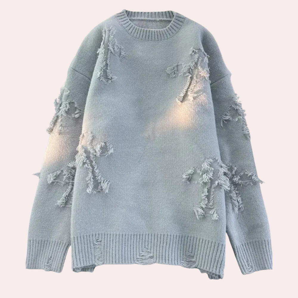 Trendy Grey Sweater with Unique Design for Men - Dario