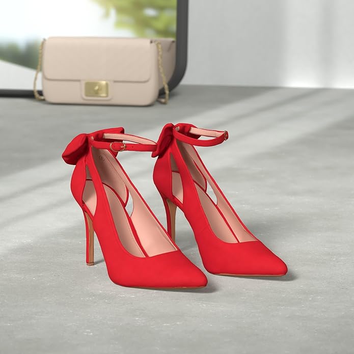 Hailey Trendy Bow-Accent High Heels - Stylish Women's Footwear for Every Occasion