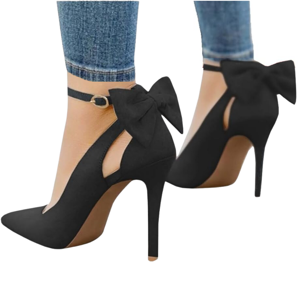 Hailey Trendy Bow-Accent High Heels - Stylish Women's Footwear for Every Occasion