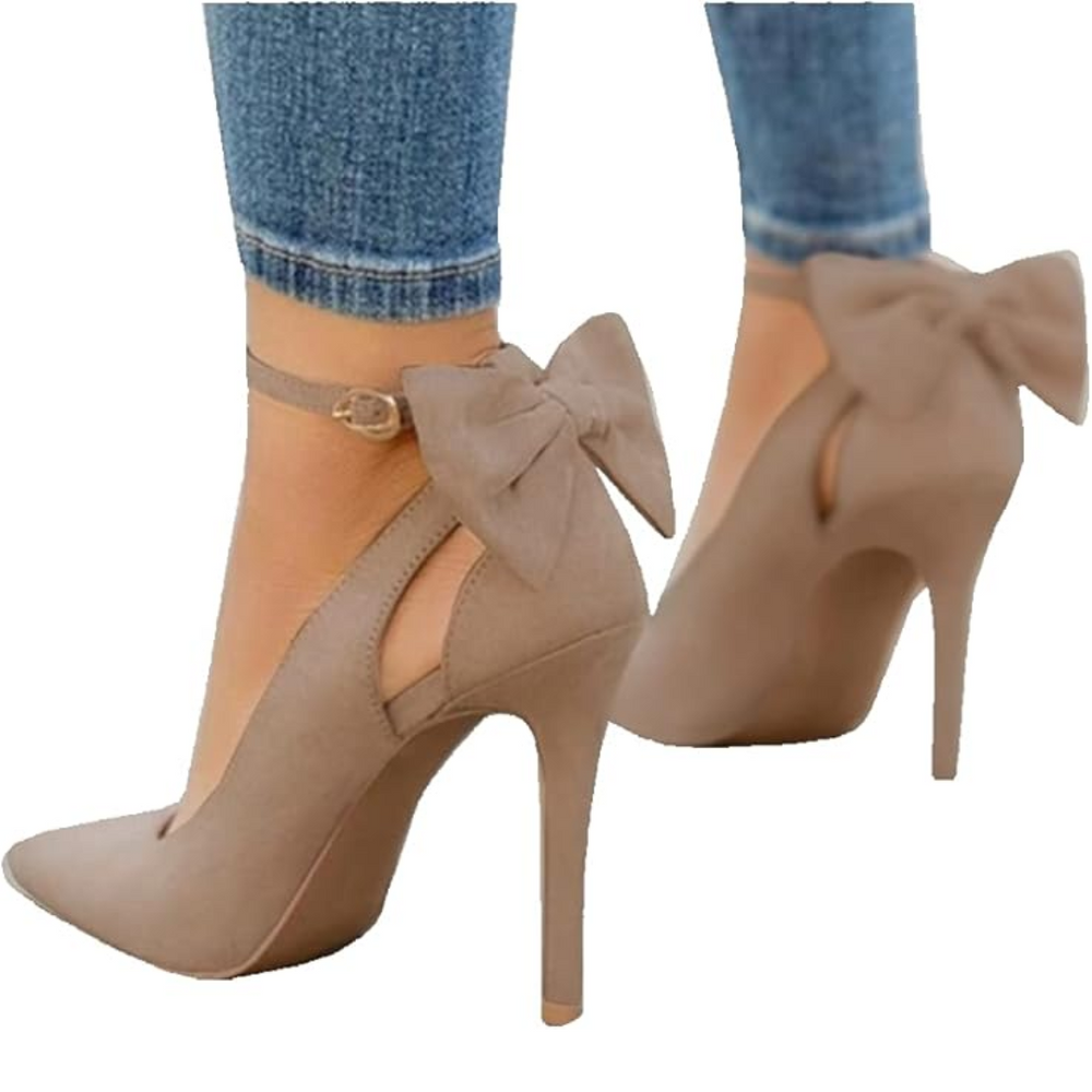 Hailey Trendy Bow-Accent High Heels - Stylish Women's Footwear for Every Occasion