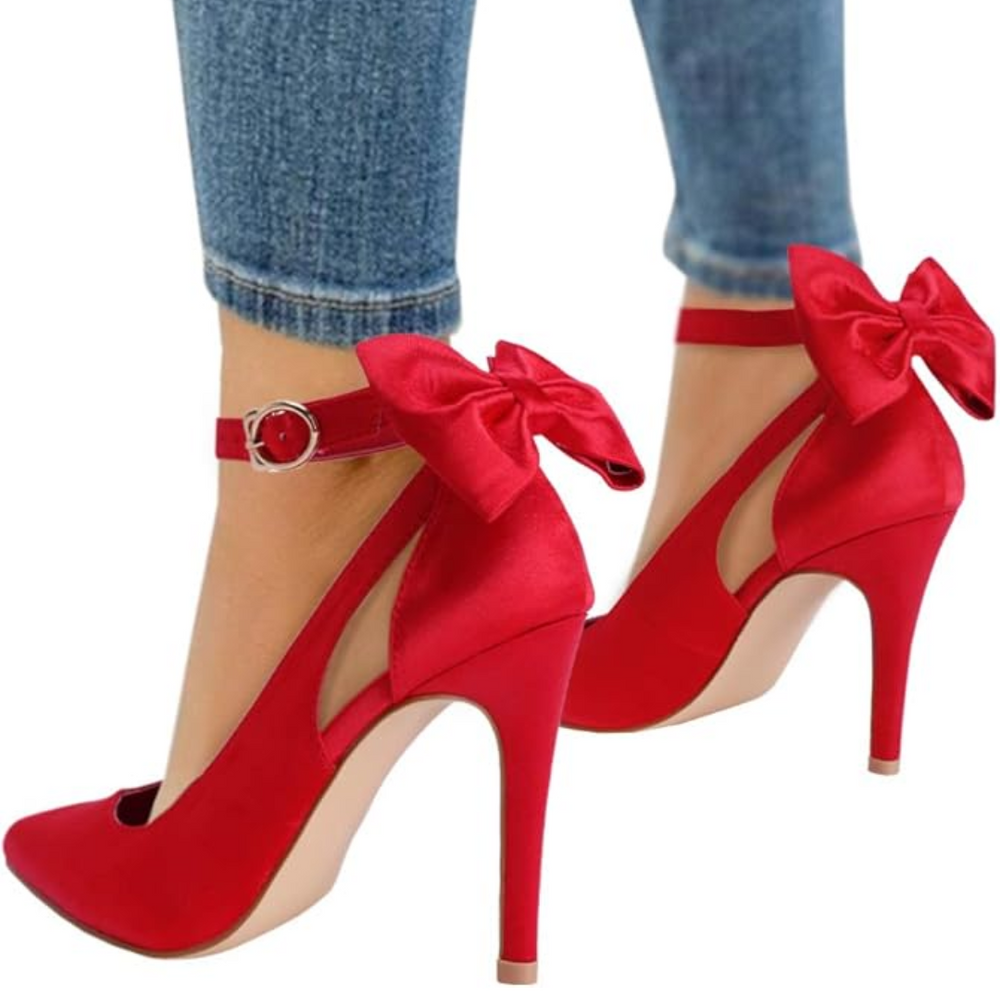 Hailey Trendy Bow-Accent High Heels - Stylish Women's Footwear for Every Occasion