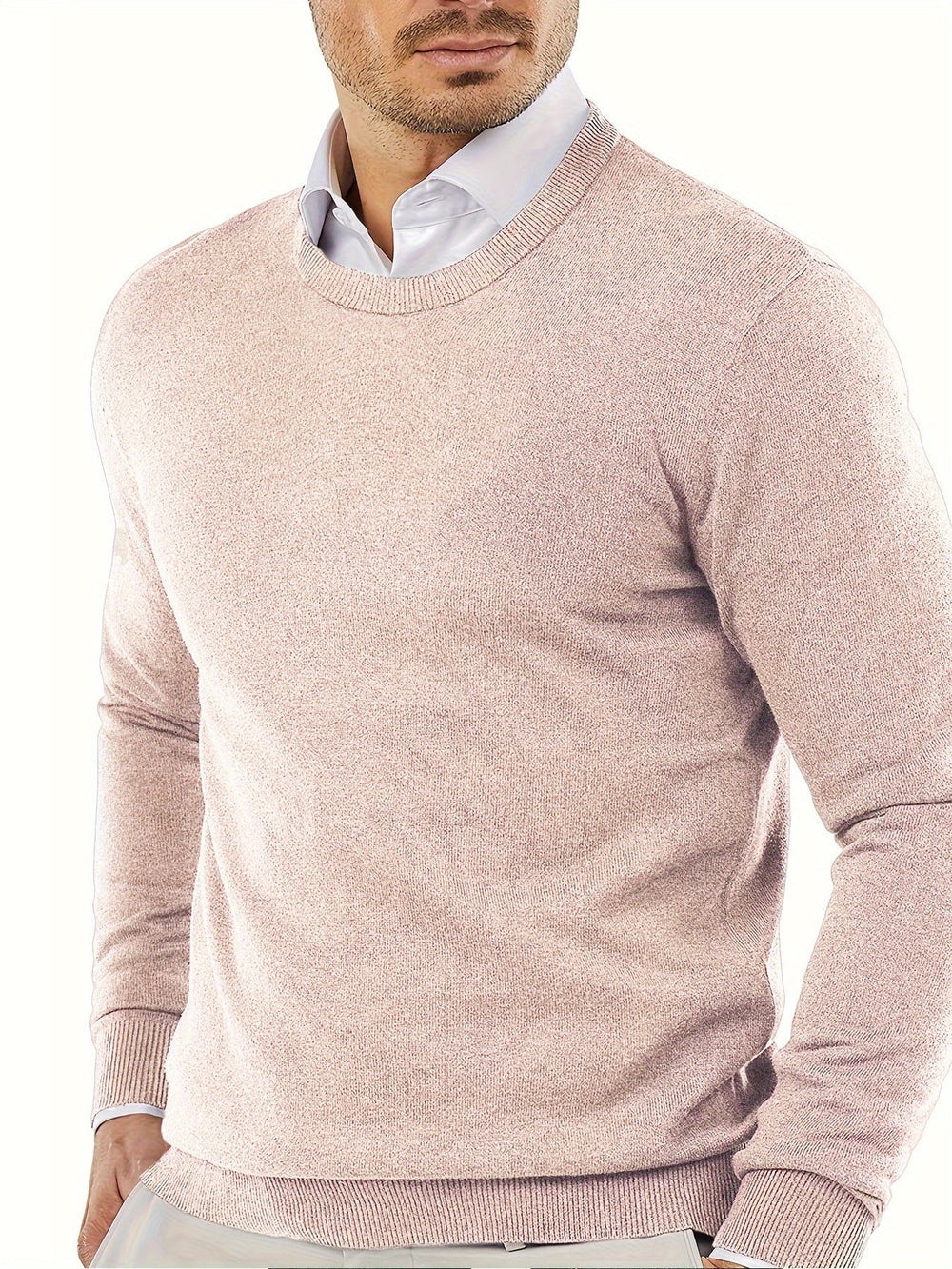 Trendy Knitted Sweater with Round Neck - Dante